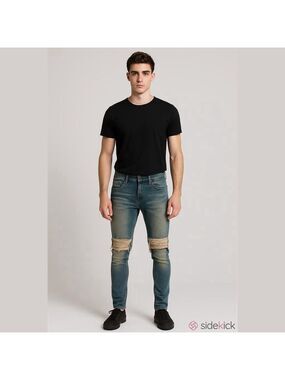 OMG Streetwear Distressed Moto Jeans Men's Size 30 Biker